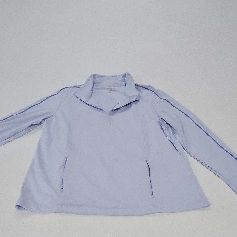 Mondetta Performance Luxury 1/4 Zip Pullover Jacket XL Light Blue Perforated